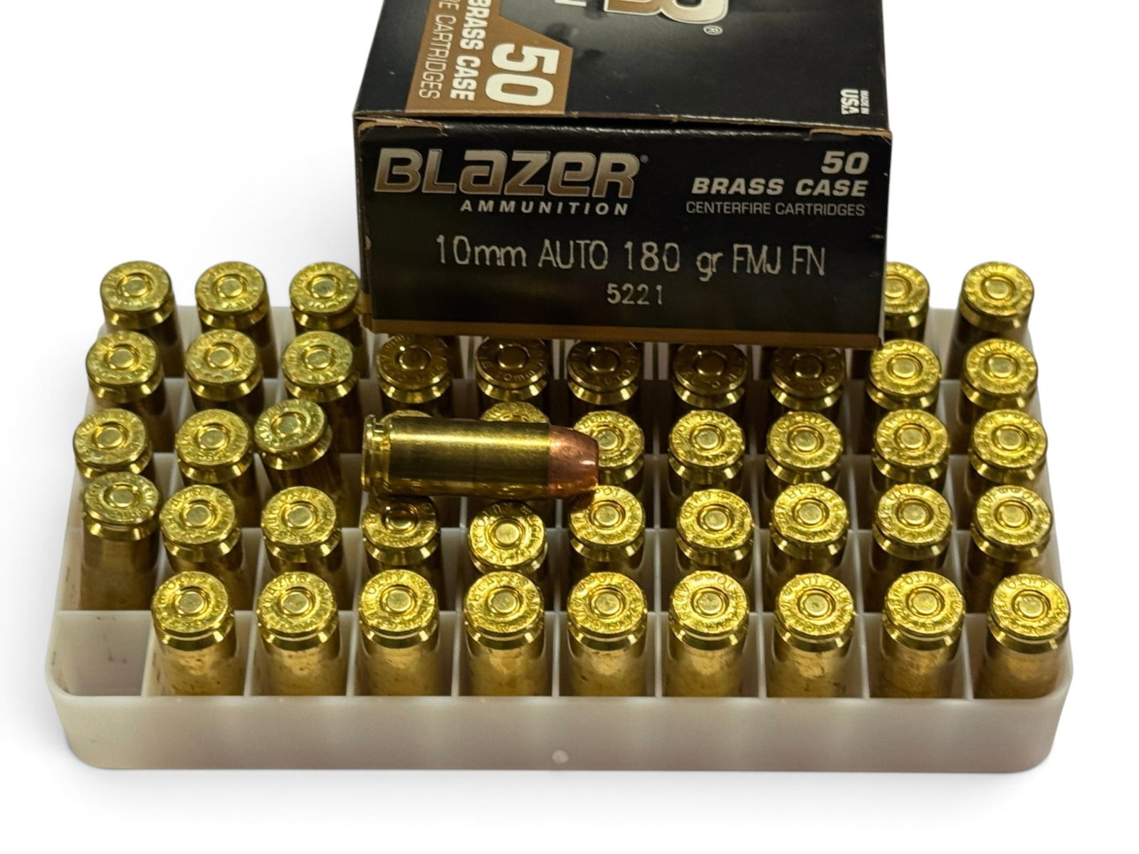 NIB 150rds. of 10mm AUTO 180gr. FMJ FN & 200gr. FMJ Blazer Brass Ammunition - 6