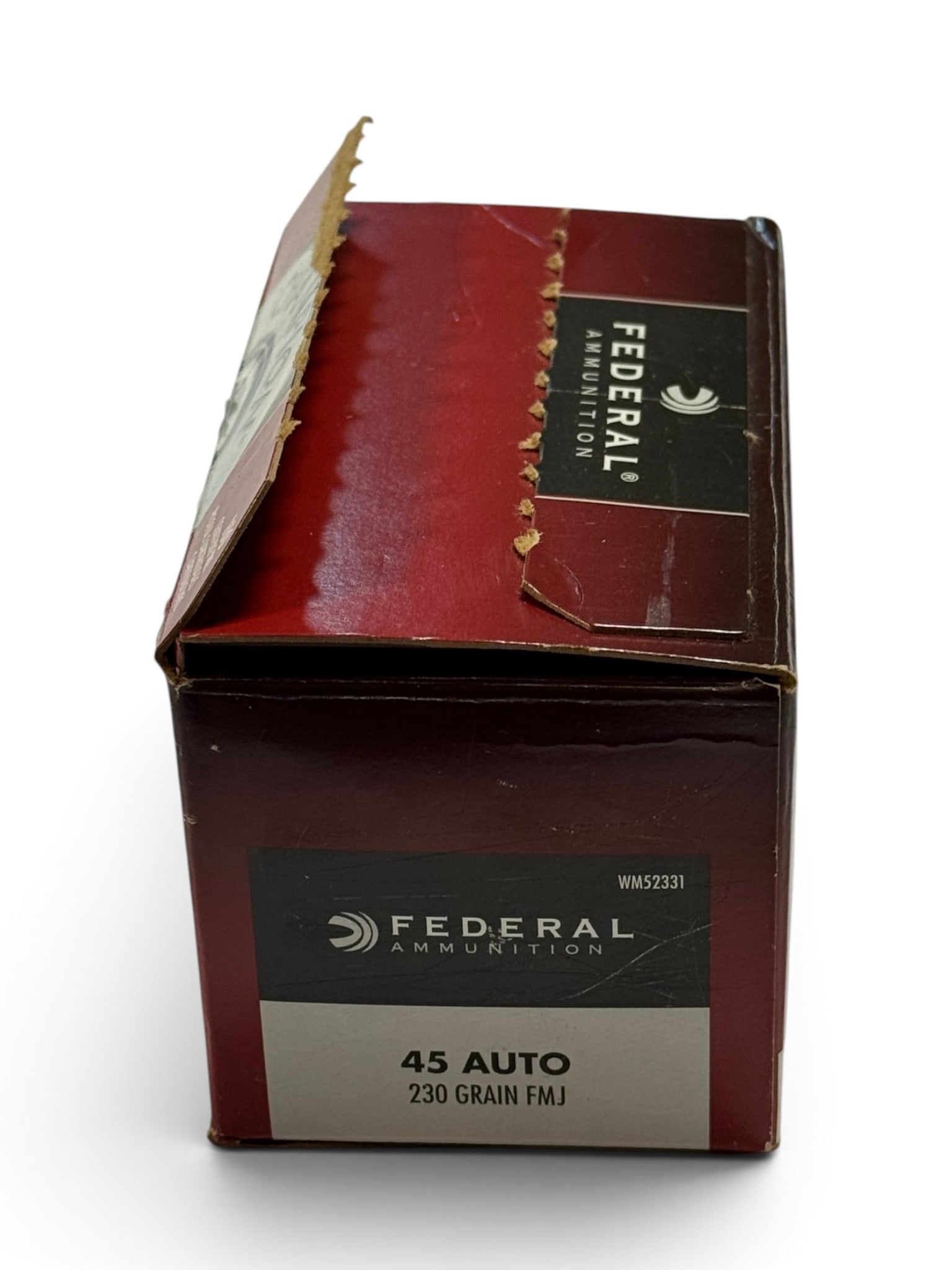 NIB Approx. 100rds. of .45 AUTO 230gr. FMJ Federal Ammunition: Box has been opened but appears full. May be missing a few rounds, did not count them.