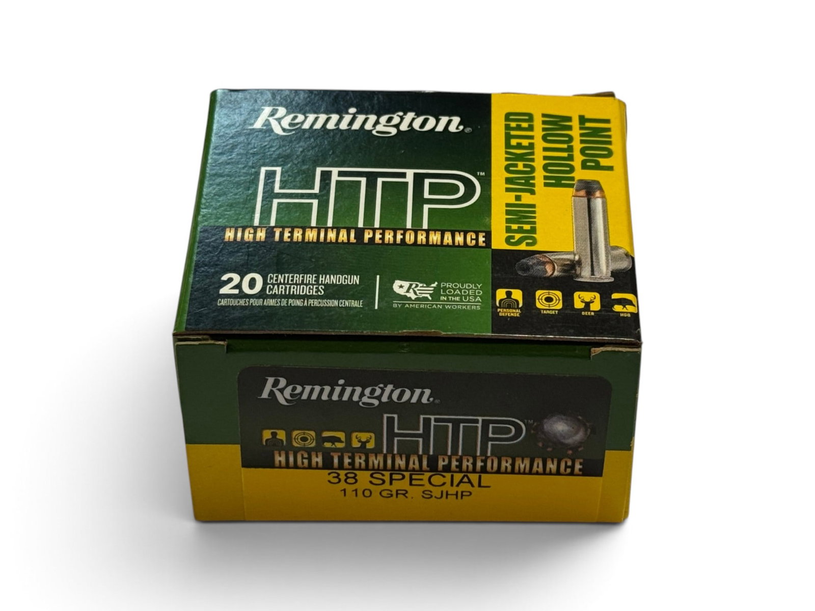 NIB 20rds. of .38 SPECIAL 110gr. SJHP Remington HTP Defense Ammunition : See Photo(s)
