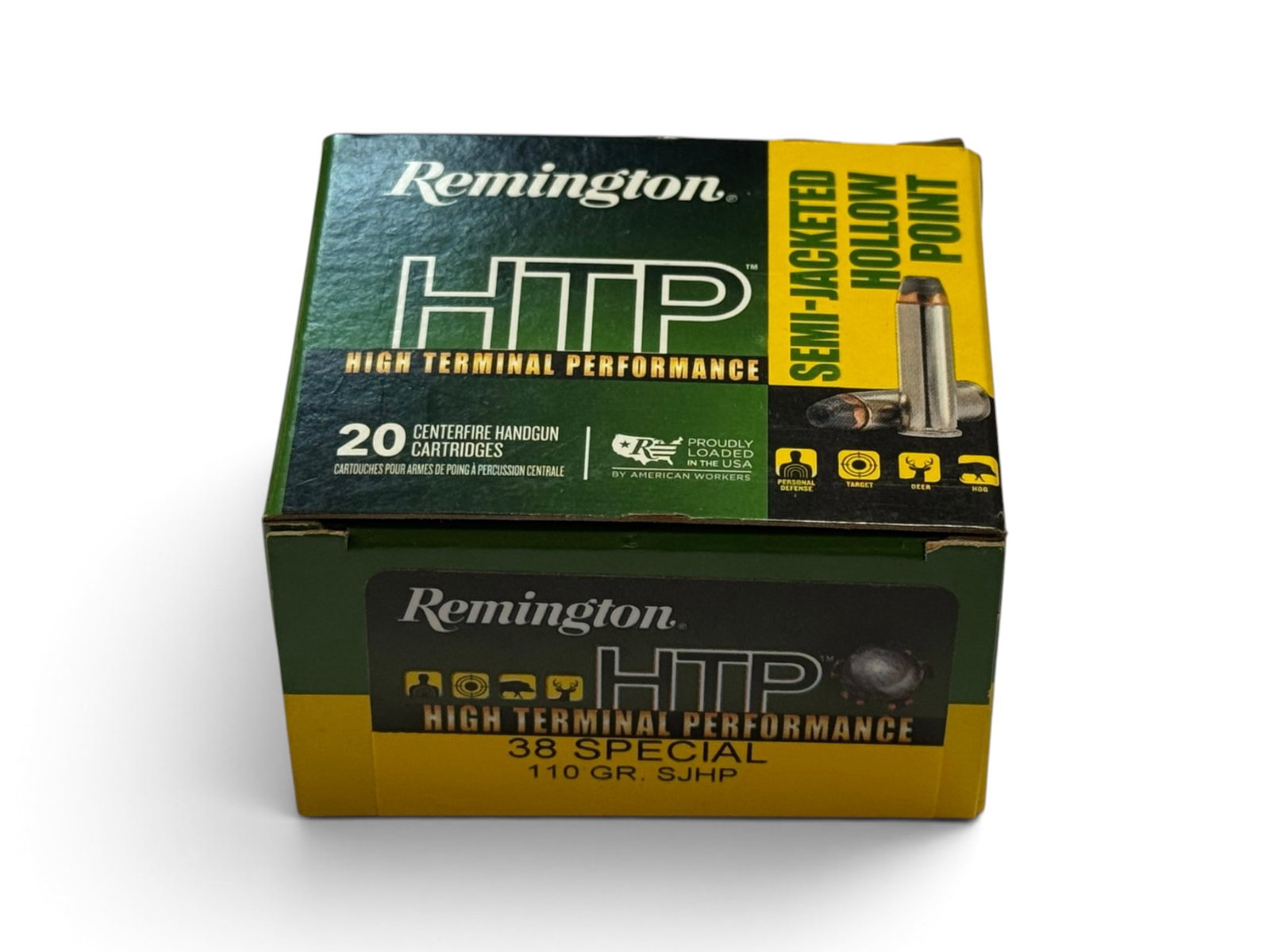 NIB 20rds. of .38 SPECIAL 110gr. SJHP Remington HTP Defense Ammunition : See Photo(s)