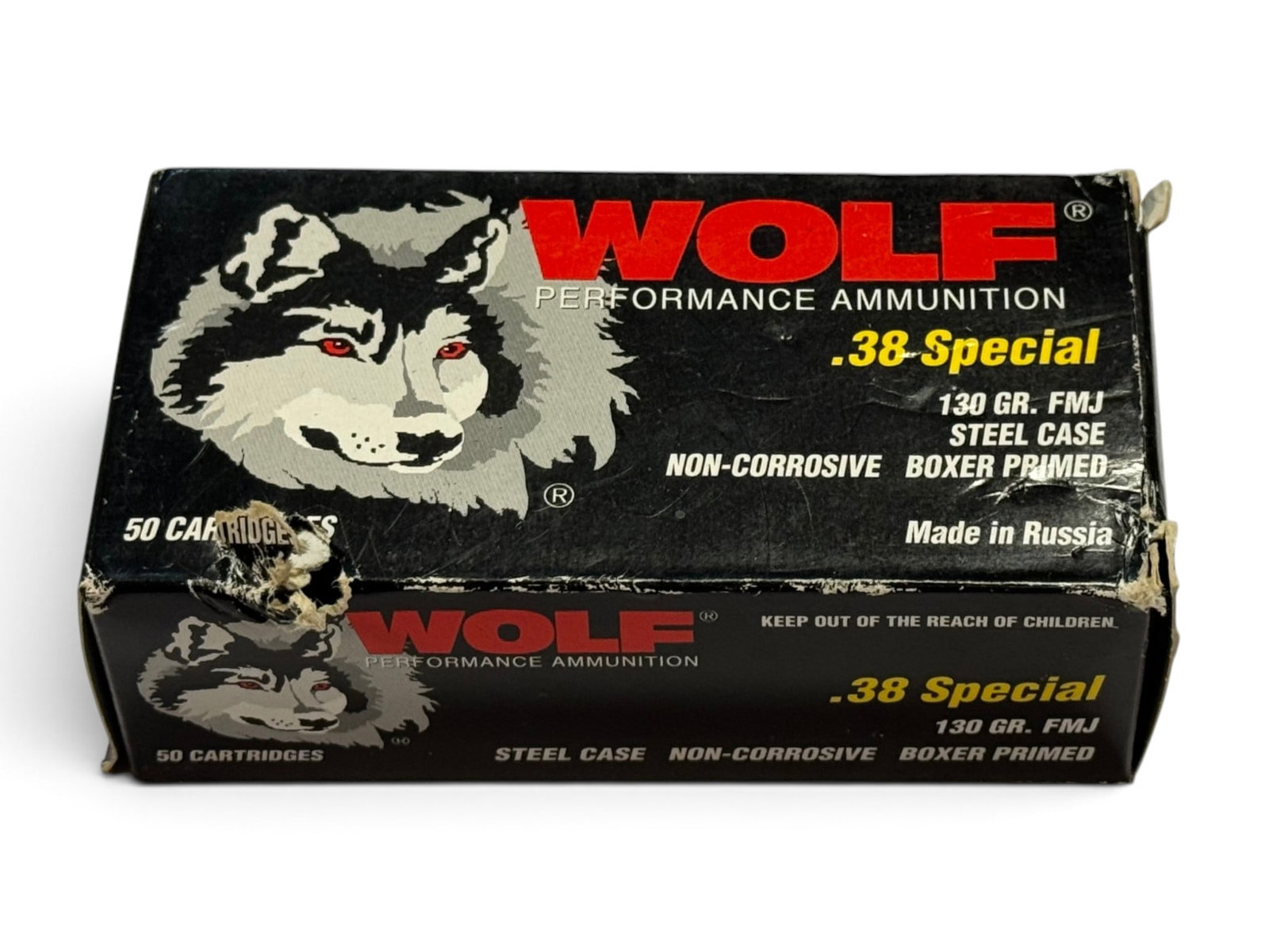 NIB 50rds. of .38 SPECIAL 130gr. FMJ WOLF Steel Case Ammunition : See Photo(s)