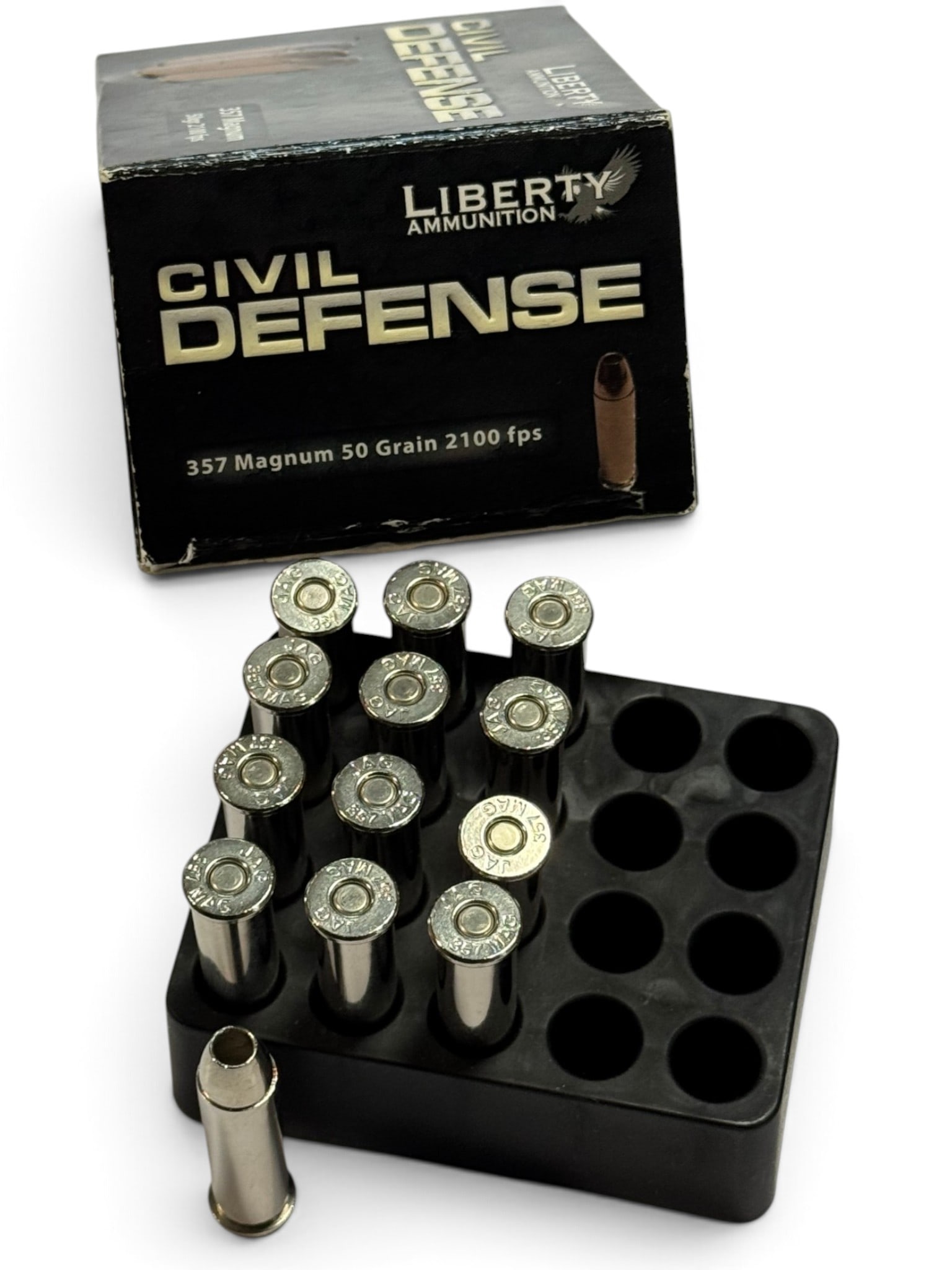 NIB 33rds. of .357 MAGNUM 50gr. Liberty Civil Defense Lightweight/Low Recoil Defense Ammo - 2