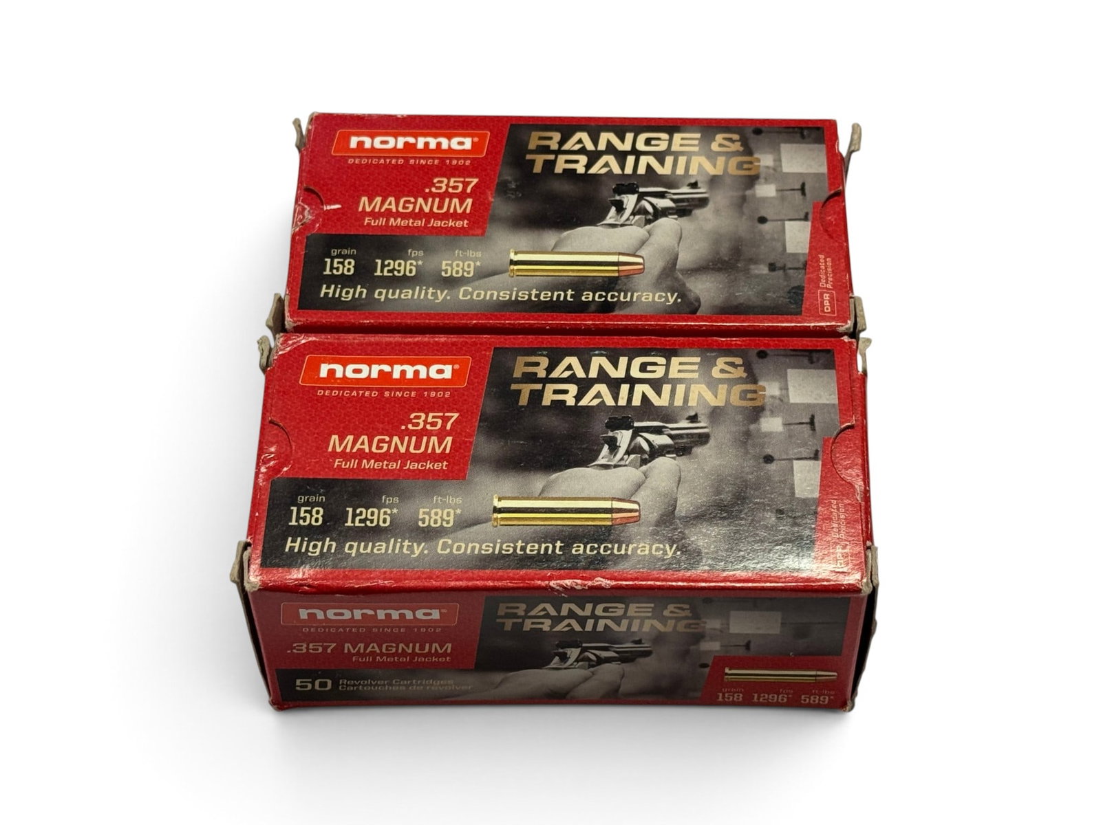 NIB 100rds. of .357 MAGNUM 158gr. FMJ Norma Range & Training Ammunition: See Photo(s)