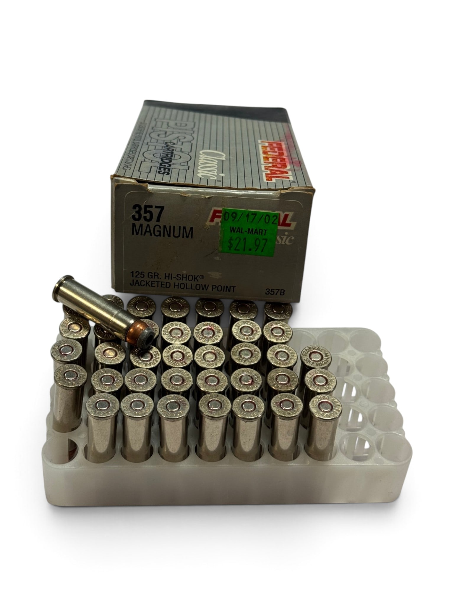 NIB 38rds. of .357 MAGNUM 125gr. HI-SHOK JHP Personal Defense Ammunition: See Photo(s)