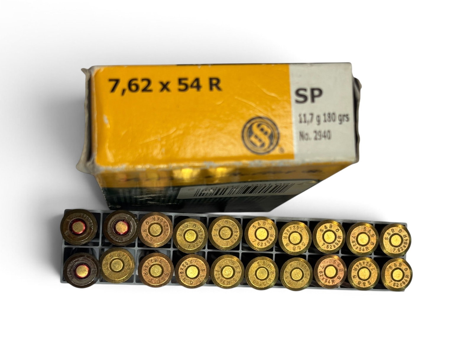 NIB 17rds. Of 7.62x54r 180gr. SP Sellier & Bellot Brass Case Ammunition + 3rds. Misc. Rounds: See Photo(s)
