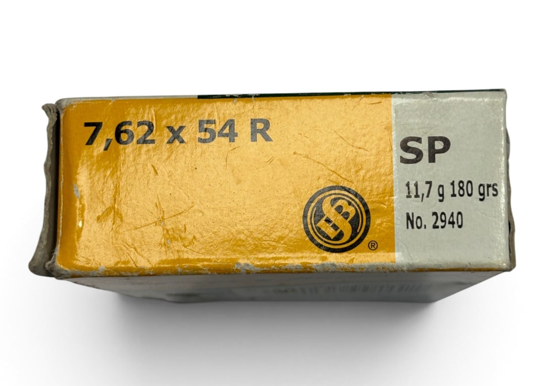 NIB 17rds. Of 7.62x54r 180gr. SP Sellier & Bellot Brass Case Ammunition + 3rds. Misc. Rounds - 2