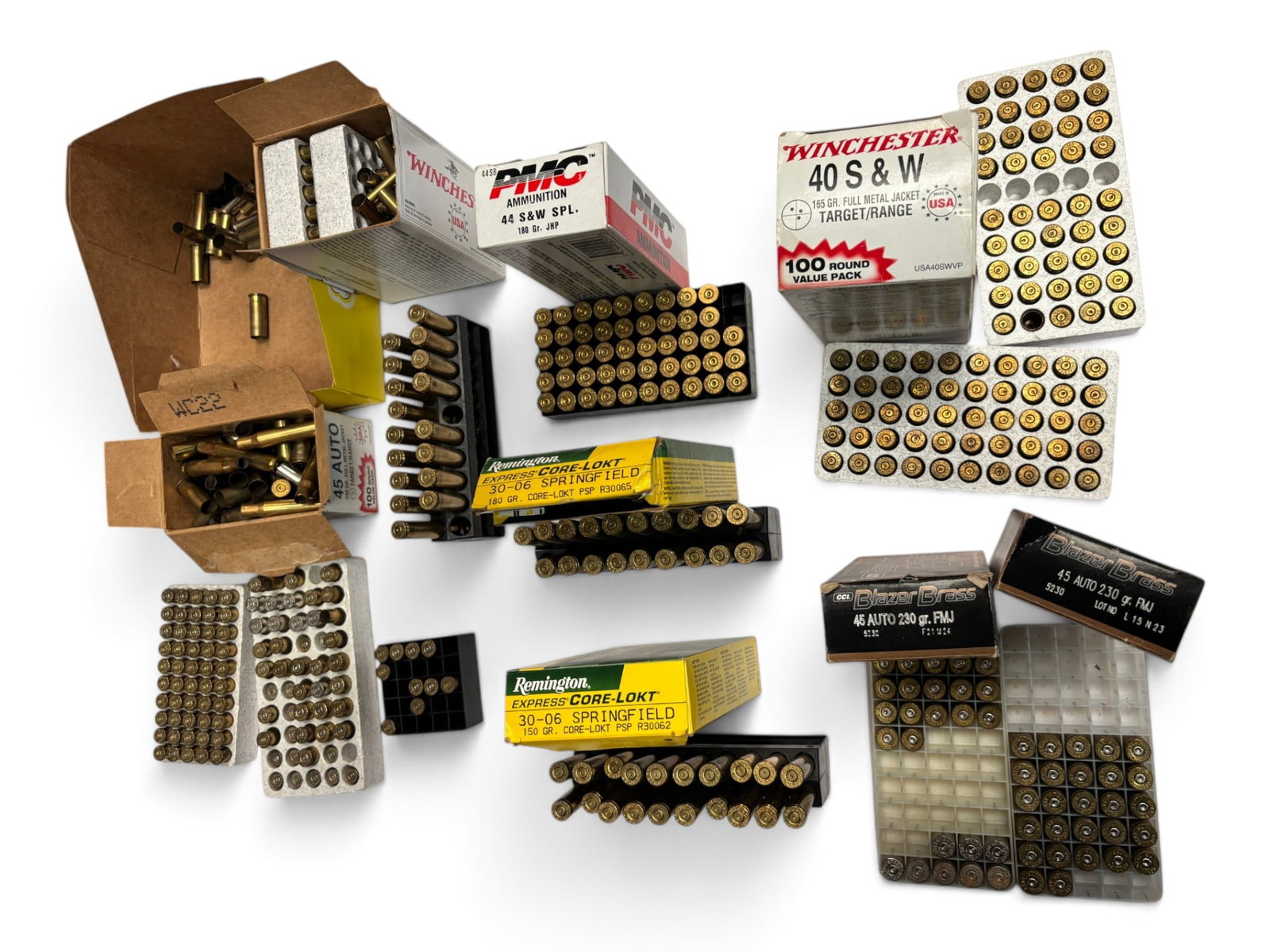 9.6lbs. of Assorted Caliber Shot Brass for Reloading with .50 CAL. Metal Ammo Can - 2