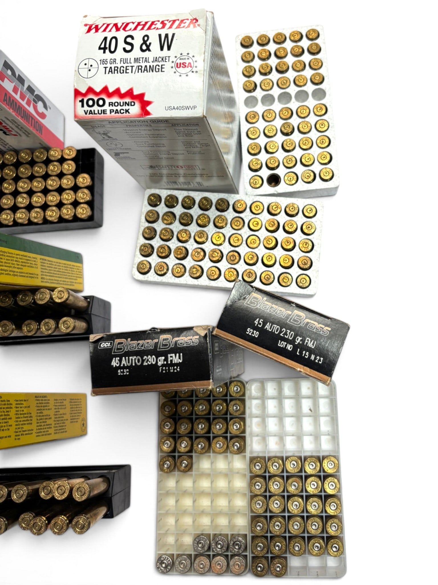 9.6lbs. of Assorted Caliber Shot Brass for Reloading with .50 CAL. Metal Ammo Can - 3