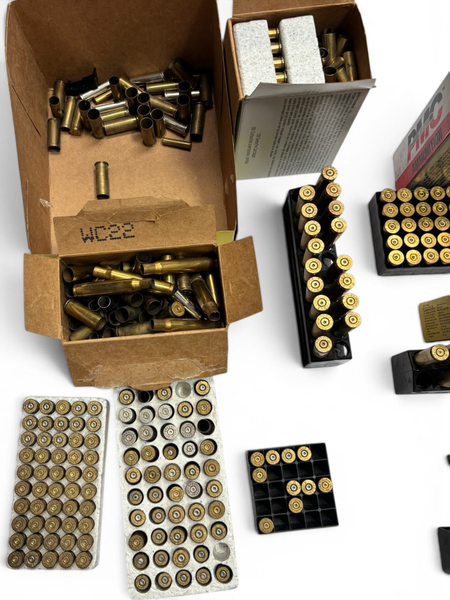9.6lbs. of Assorted Caliber Shot Brass for Reloading with .50 CAL. Metal Ammo Can - 5
