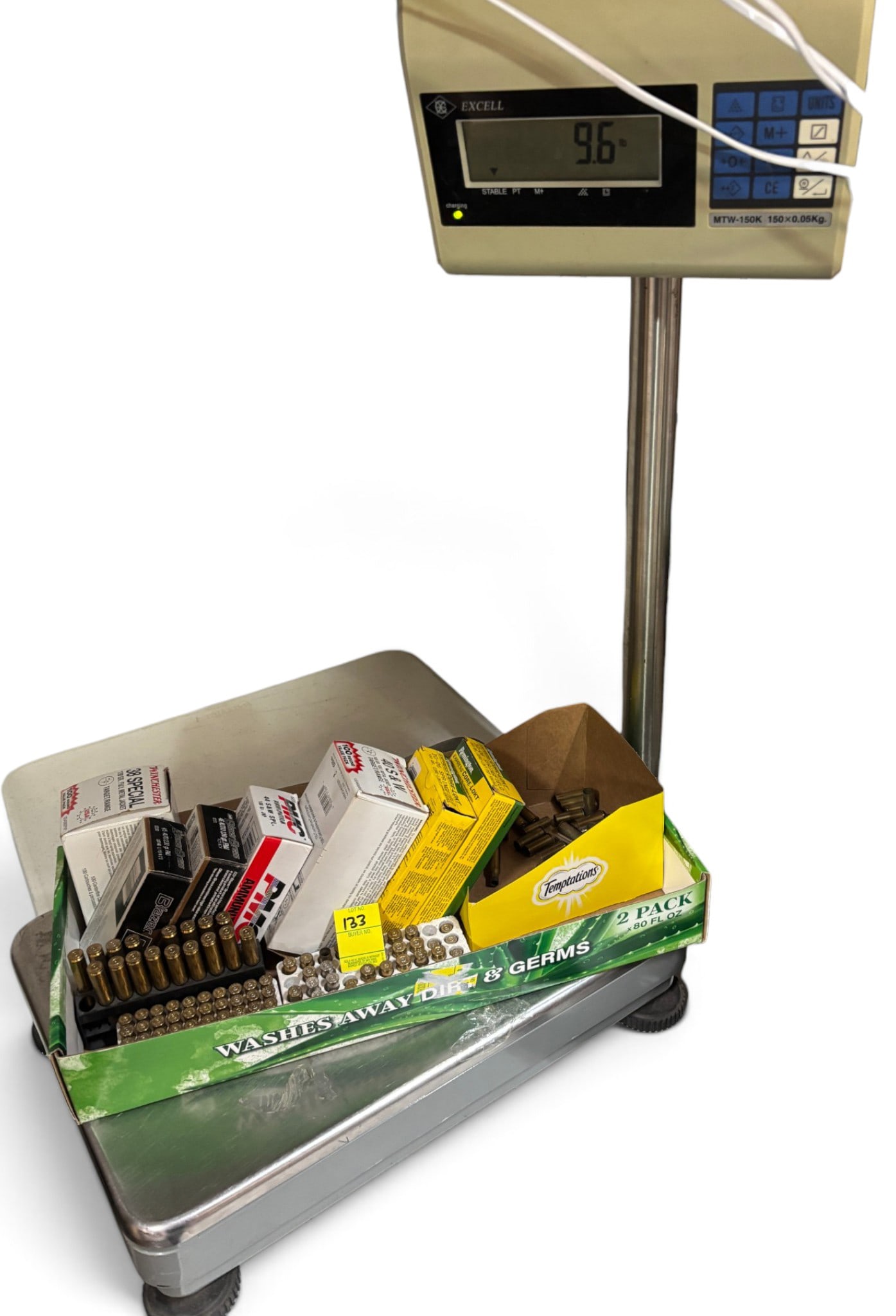 9.6lbs. of Assorted Caliber Shot Brass for Reloading with .50 CAL. Metal Ammo Can - 7