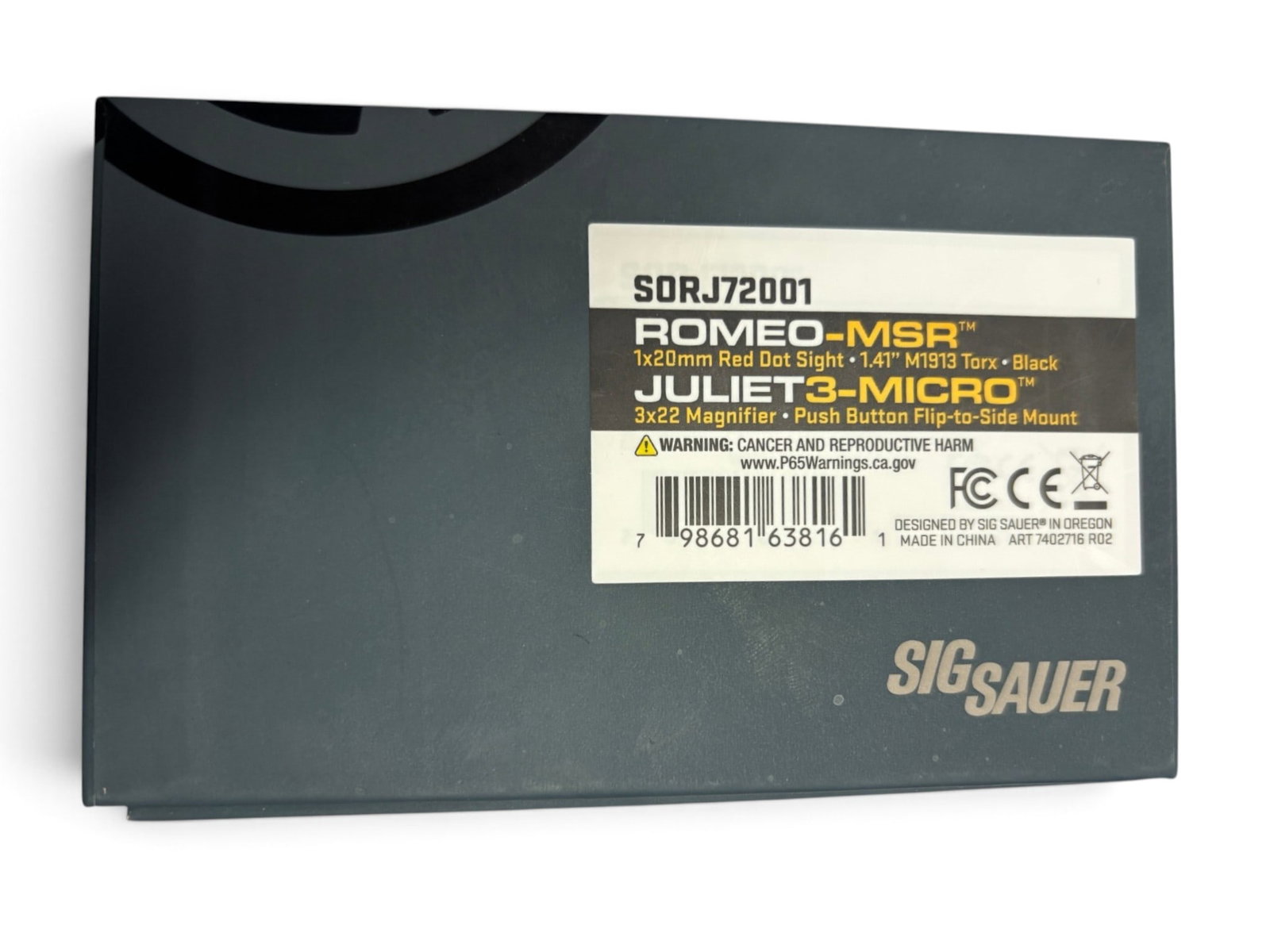 Sig Sauer JULIET3-MICRO 3x22 Magnifier with Flip-To-Side Mount in Box - #SORJ72001 - 3