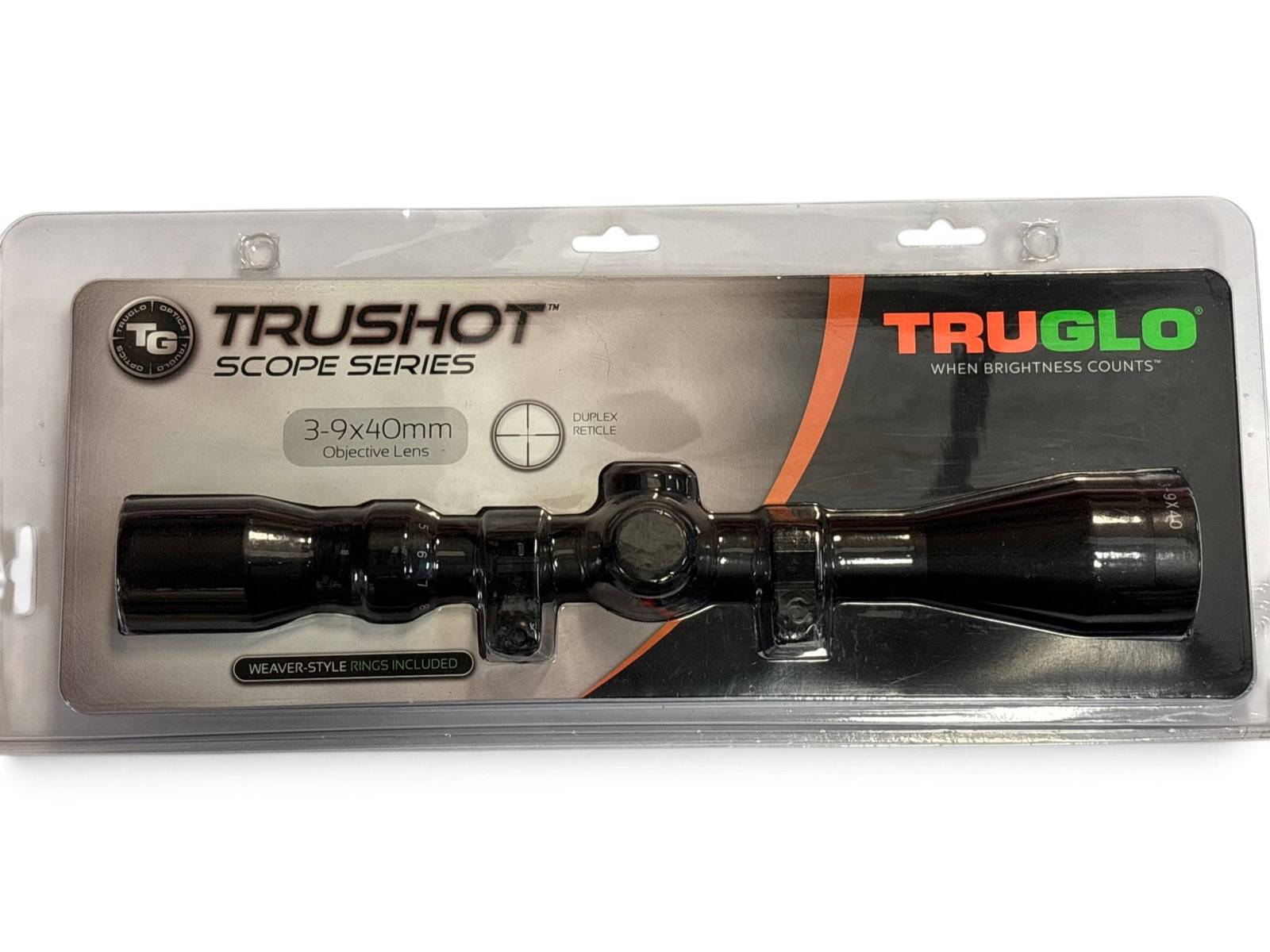 NIB TRUSHOT TRUGLO 3-9x40mm Scope with Rings: See Photo(s)