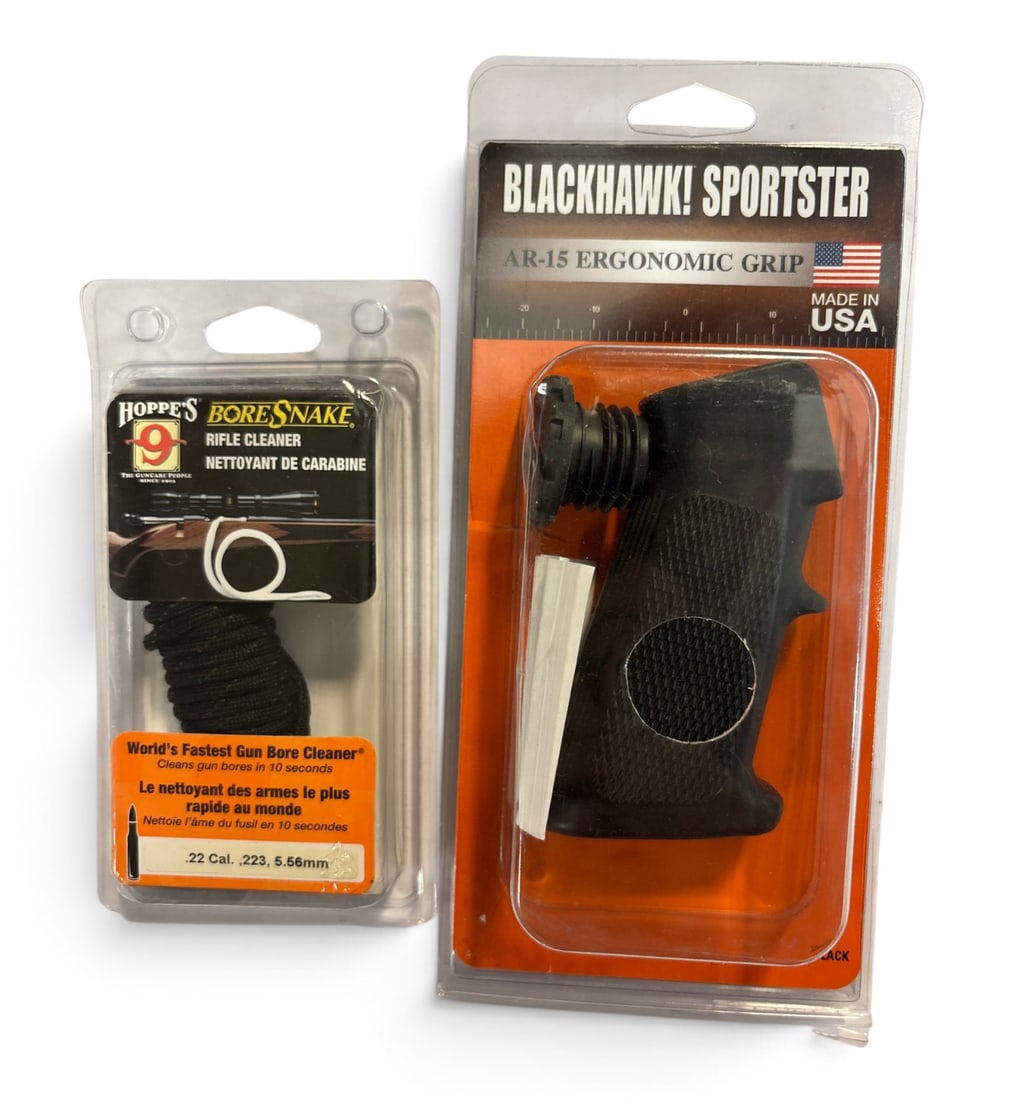 (1) NIB Blackhawk Sportster AR-15 Ergonomic GRIP & .22 Cal/.223/5.56 Bore Snake: See Photo(s)