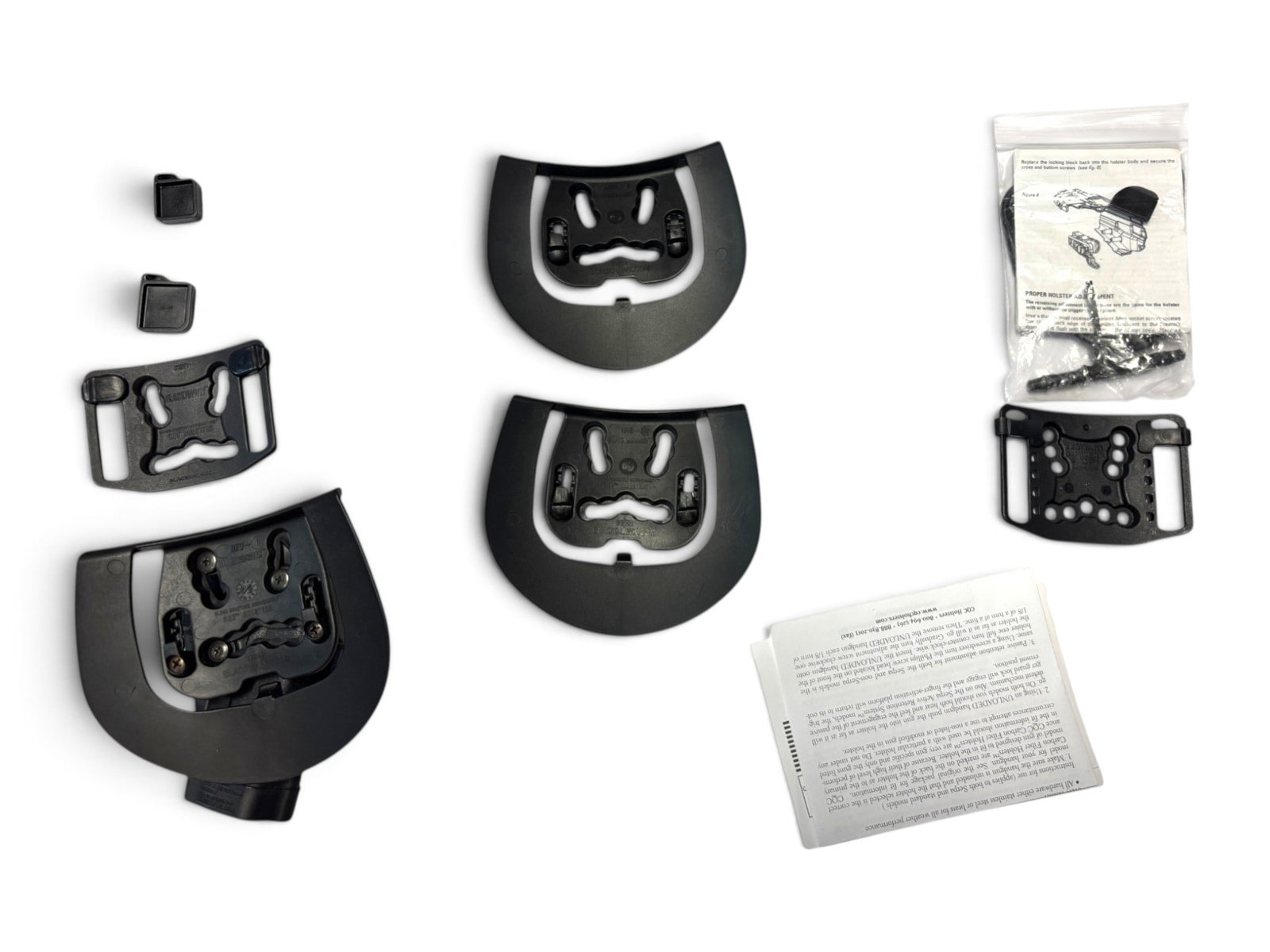 BlackHawk CQC Serpa Retention LH Holster w/ 4 replacement clips and accessories - 14