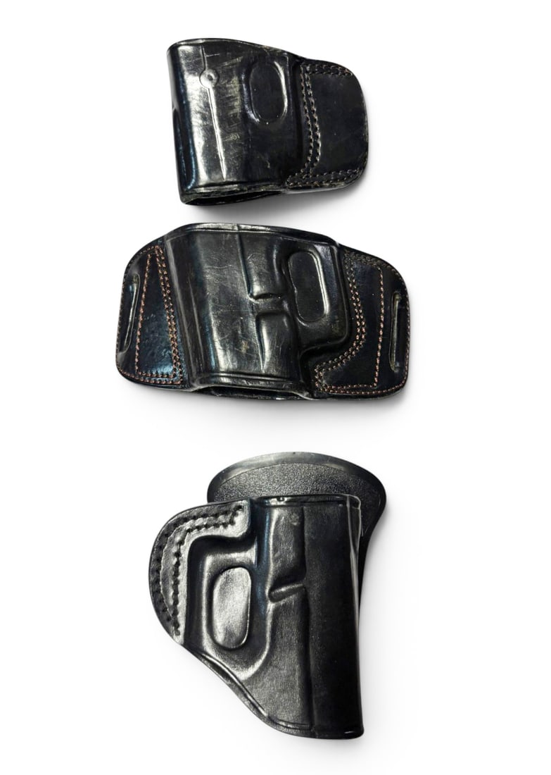 Lot of (8) Leather LH Handgun Holsters – Bianchi, Galco & More! - 2