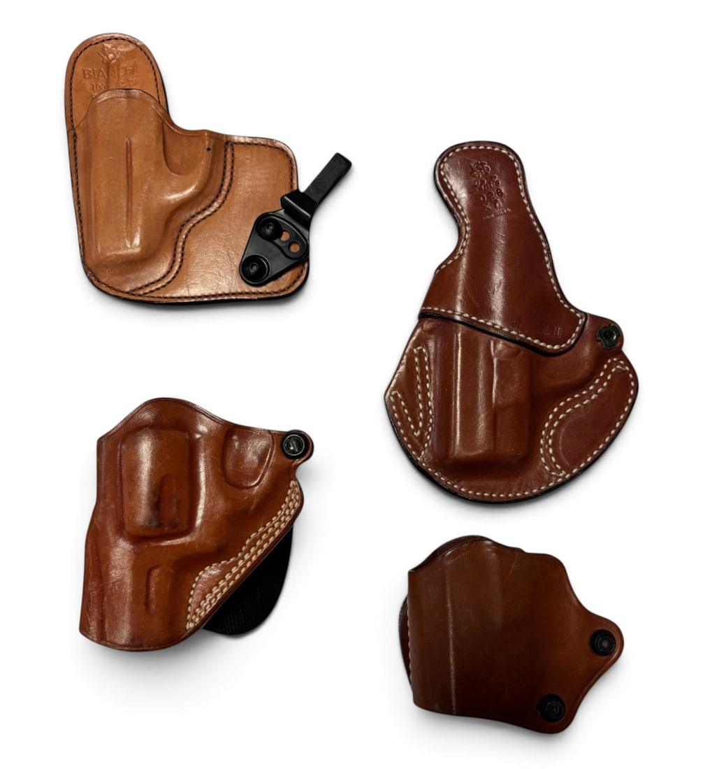 Lot of (8) Leather LH Handgun Holsters – Bianchi, Galco & More! - 3