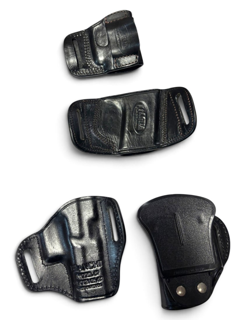 Lot of (8) Leather LH Handgun Holsters – Bianchi, Galco & More! - 6