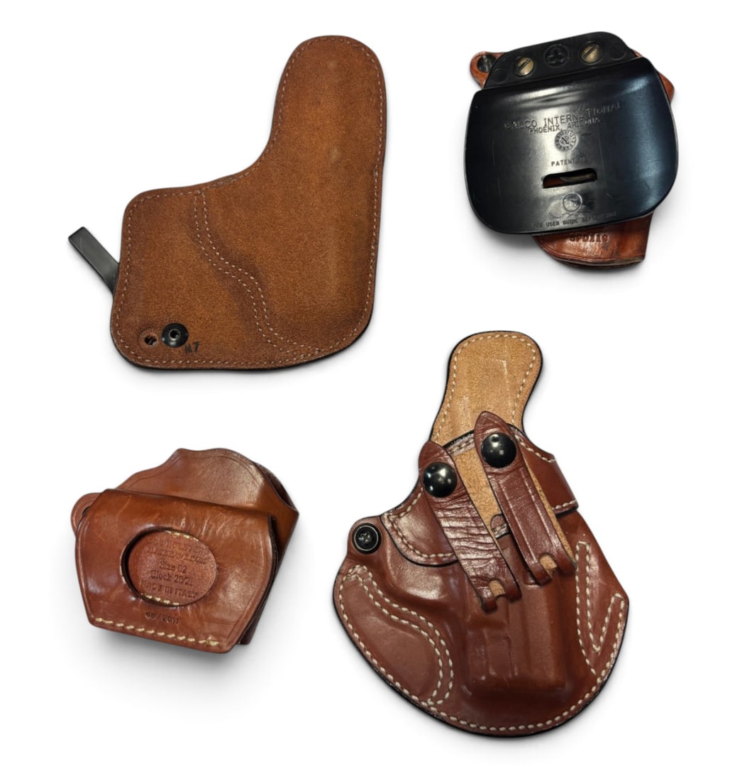Lot of (8) Leather LH Handgun Holsters – Bianchi, Galco & More! - 7