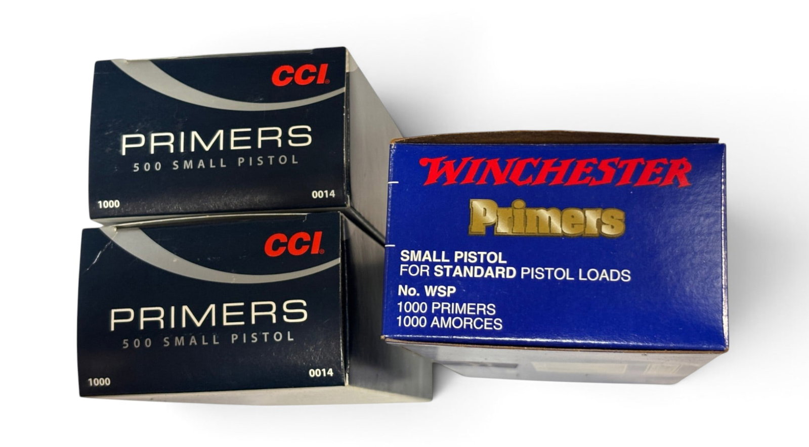 1600qty. CCI and 1000qty. Winchester Small Pistol Primers (1 of 6)