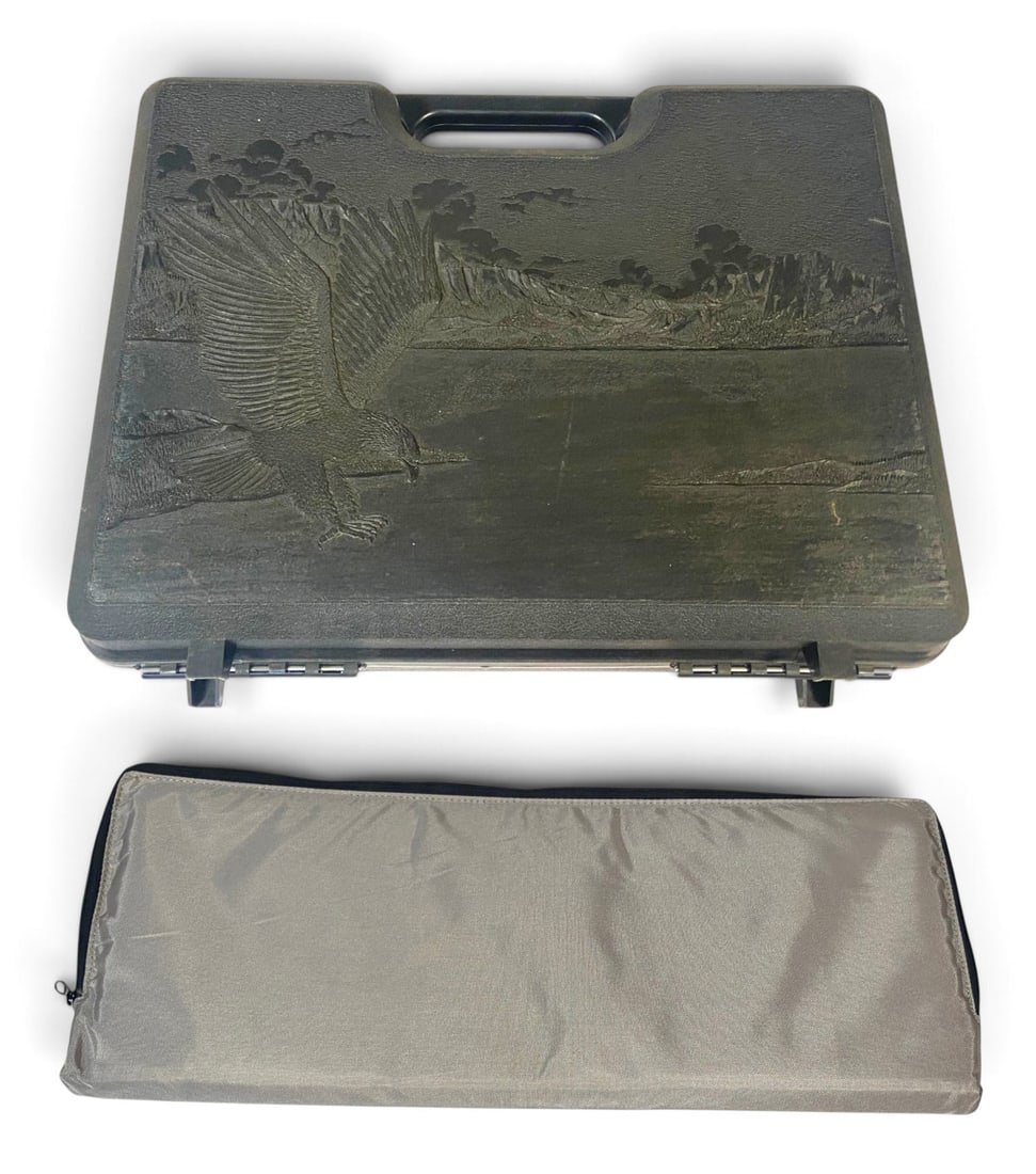 Doskocil Model No. 1612 Pistol Case and Other Case: Pistol cases measures approximately 16”x13”x5.5” outer dimensions