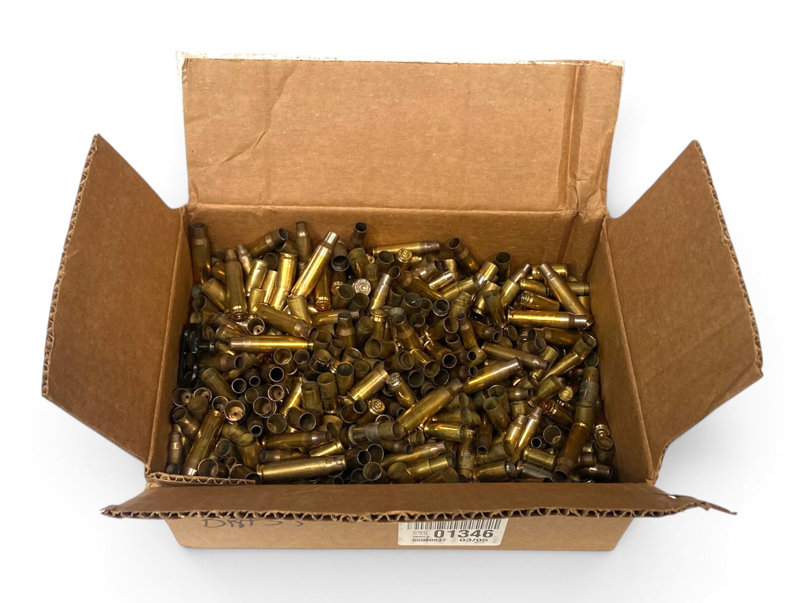 12.75 Lbs. of Mixed Empty Brass Shells for Reloading: Includes .45 ACP, 9mm, 5.56x45, .308 WIN.