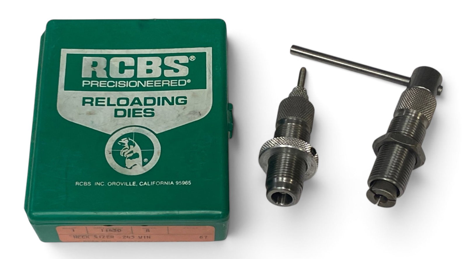 (2) RCBS .243 WIN. Reloading Neck Sizer: 1- .243 WIN. - RCBS neck die, Lyman PA7 precision seater die, 2- RCBS full size .243 WIN.