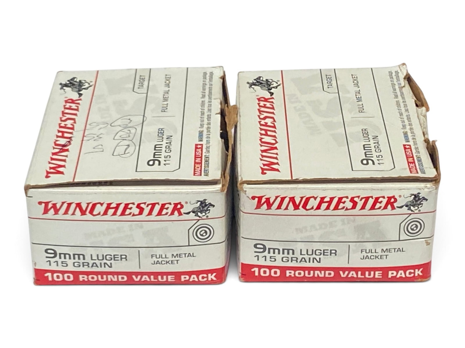 NIB Approx. 200rds. of 9mm LUGER 115gr. FMJ Winchester Ammunition: See Photo(s)