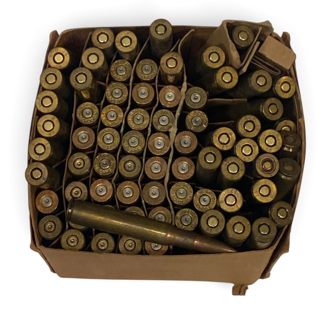 Approx. 30rds. of 30-06 SPRG. FN 1958 Dated Ammunition & Shot Brass - 4