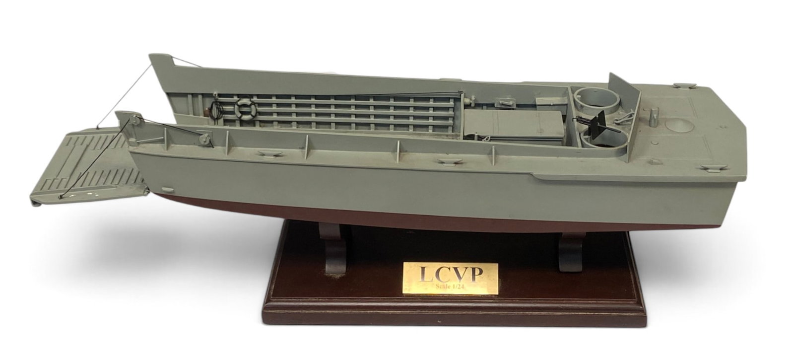 LCVP Scale 1/24 Higgins Boat on Display Stand: See Photo(s)