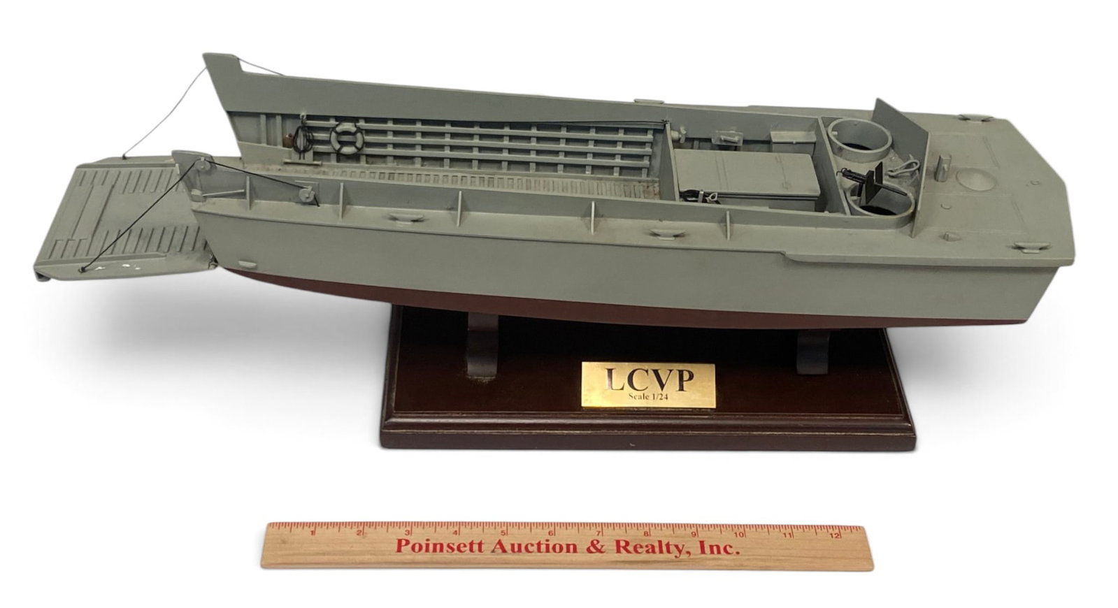 LCVP Scale 1/24 Higgins Boat on Display Stand - 2