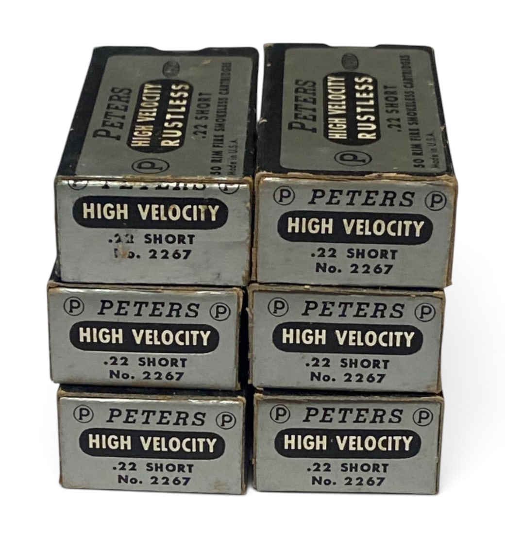 NIB Vintage 300rds. of .22 SHORT Peters High Velocity Rustless Smokeless Ammunition: No. 2267
