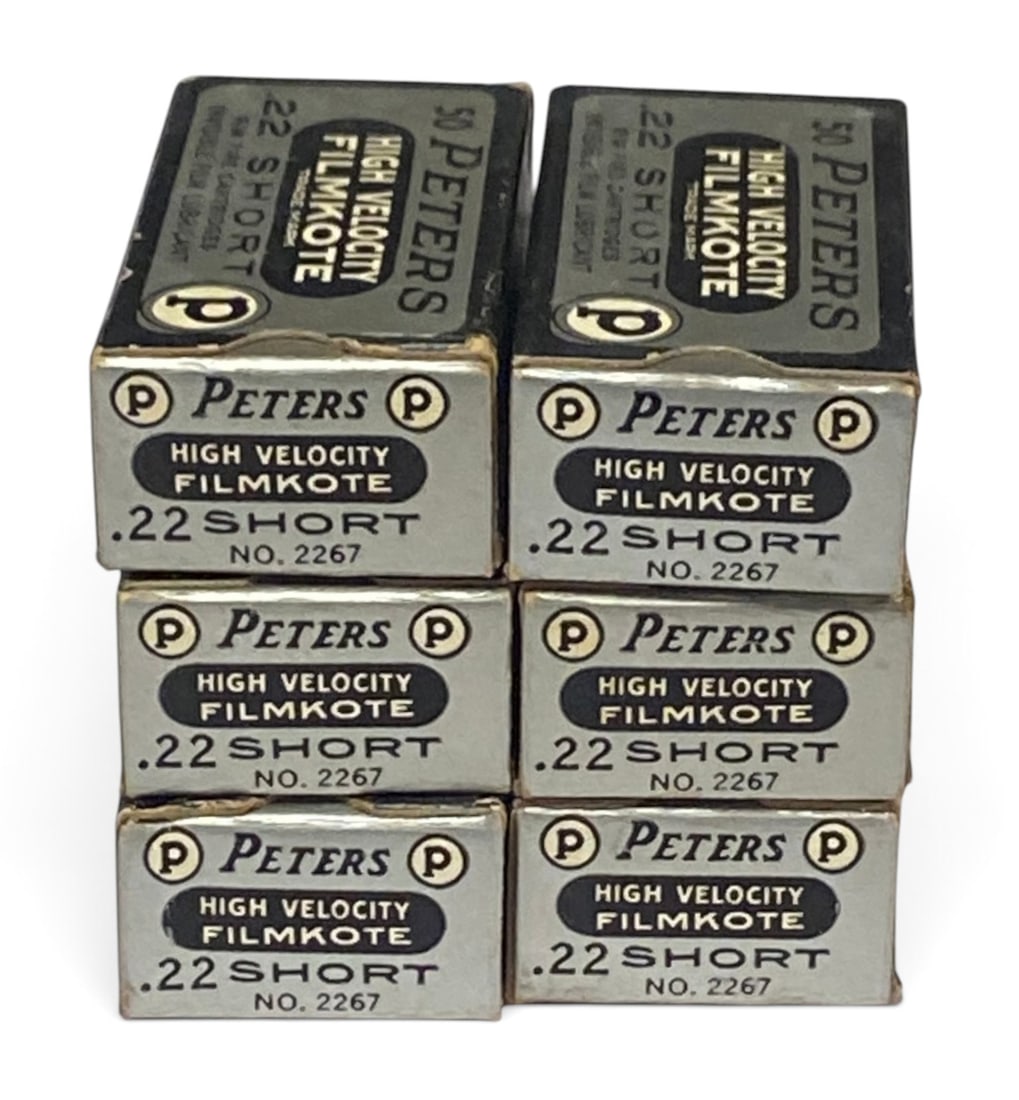 NIB Vintage 300rds. of .22 SHORT Peters High Velocity Filmkote Ammunition: No. 2267