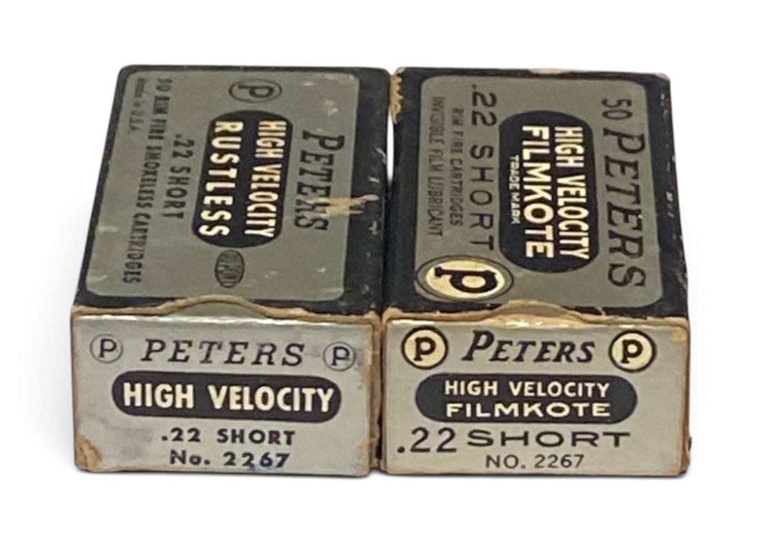 NIB Vintage 100rds. of .22 SHORT Peters High Velocity Rustless Smokeless Ammunition: No. 2267