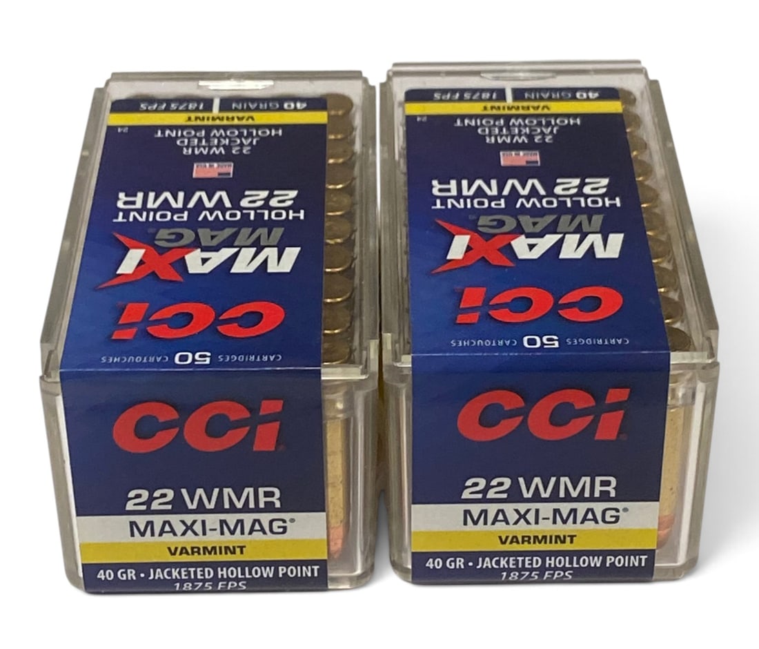 NIB 100rds. of .22 WMR JHP CCI Maxi Mag Ammunition: See Photo(s)