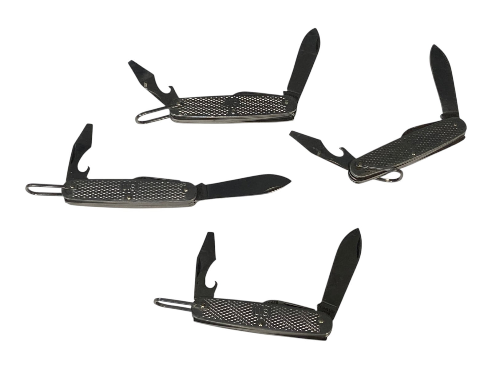 (4) US Camillus Pocket Knives with Can Openers (1969,1972,1989,1991): Camillus 1969, Camillus 1972, Camillus 1989, Camillus 1991