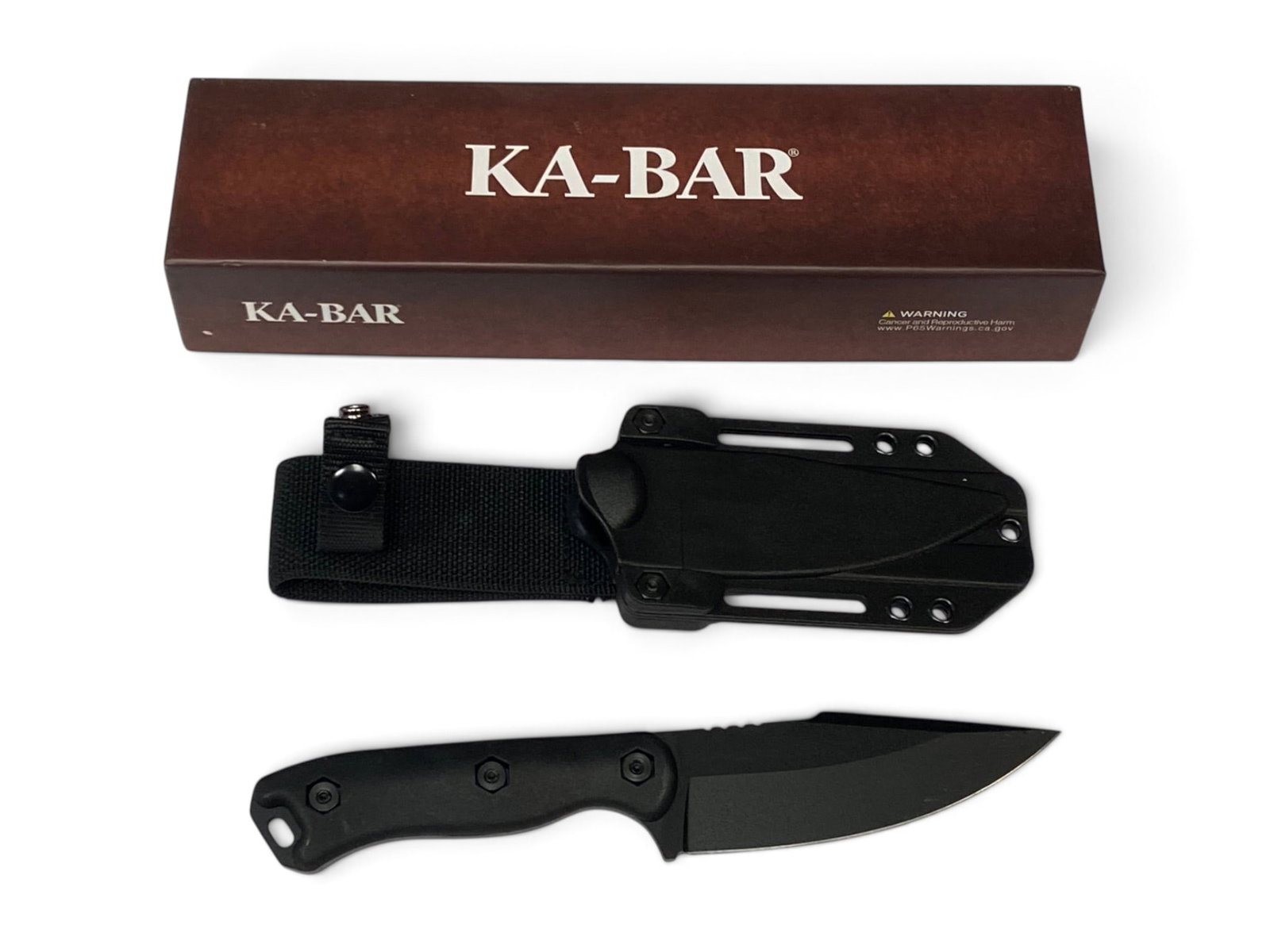 KA-BAR Fixed Blade Knife with Sheath in Box: Excellent condition