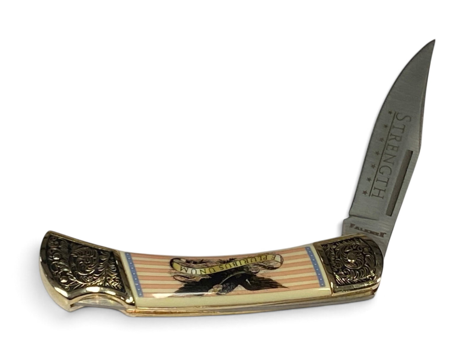 Collectors Edition Stainless Steel 420 P.R.C. Falkner Strength Pocket Knife: See Photo(s)