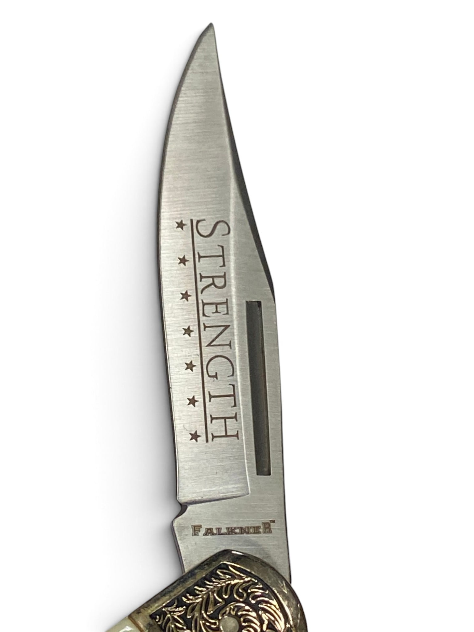 Collectors Edition Stainless Steel 420 P.R.C. Falkner Strength Pocket Knife - 4