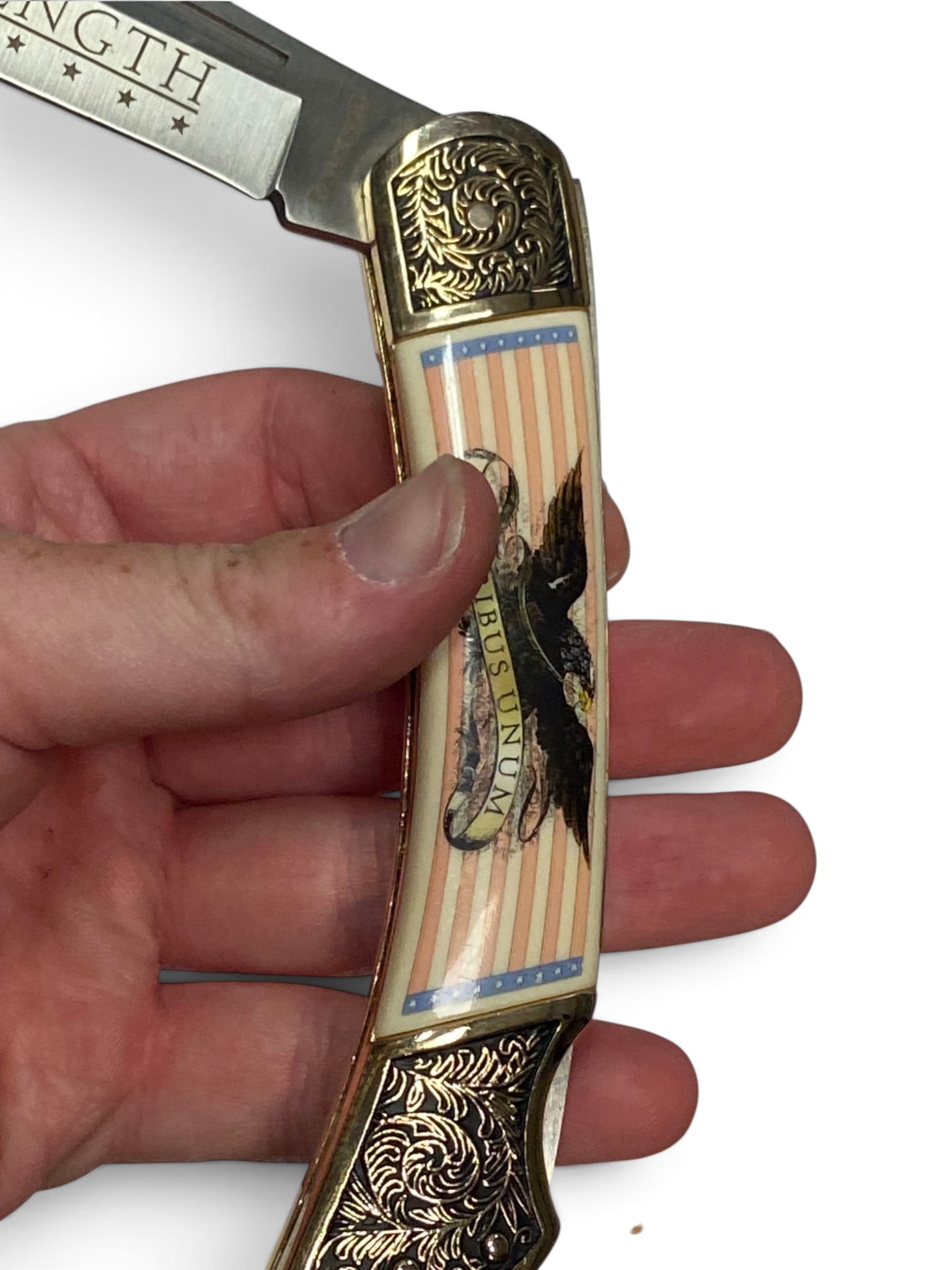 Collectors Edition Stainless Steel 420 P.R.C. Falkner Strength Pocket Knife - 5
