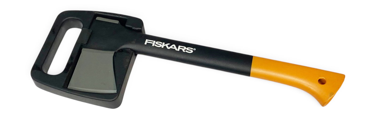 Finland Fiskars Hatchet: Handle measures 11.5”. Axe head measure 4.5”x2.75”