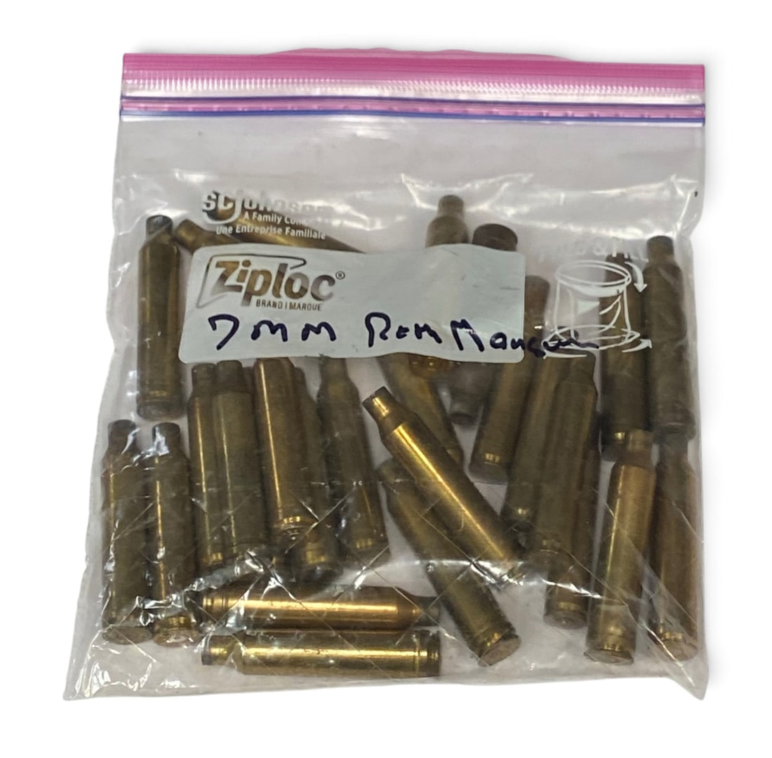 Approx. (26) 7mm REM. Mauser Brass for Reloading: See Photo(s)