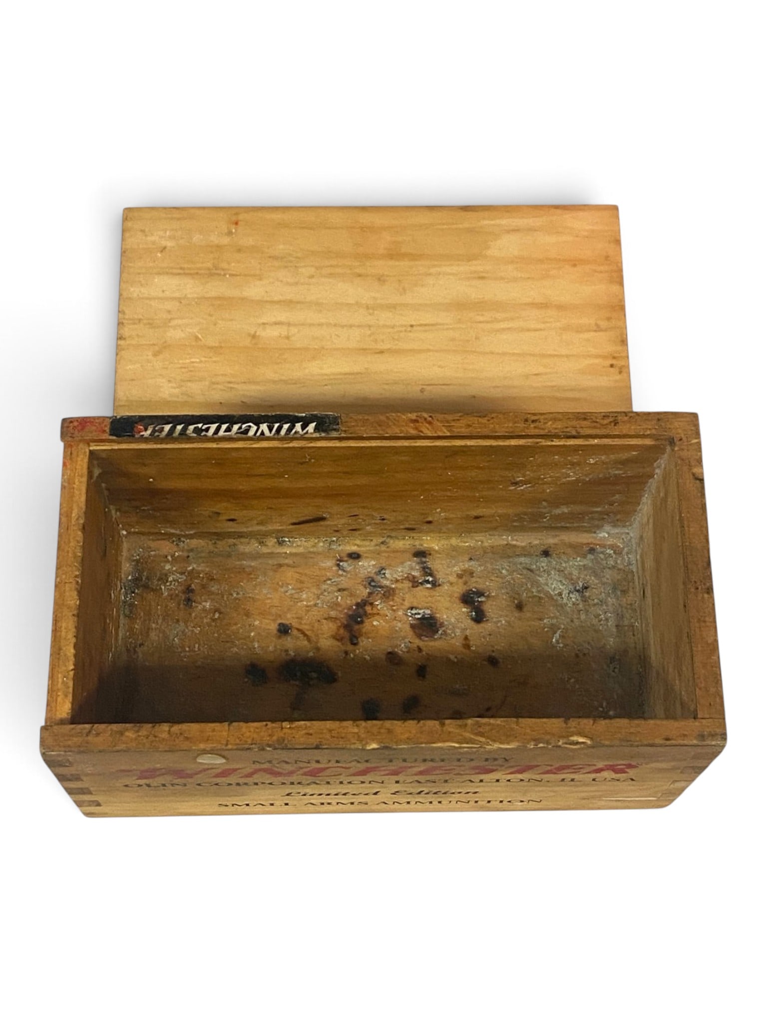 Collectors .22 CAL. Winchester Wood Box with Sliding Lid - 5