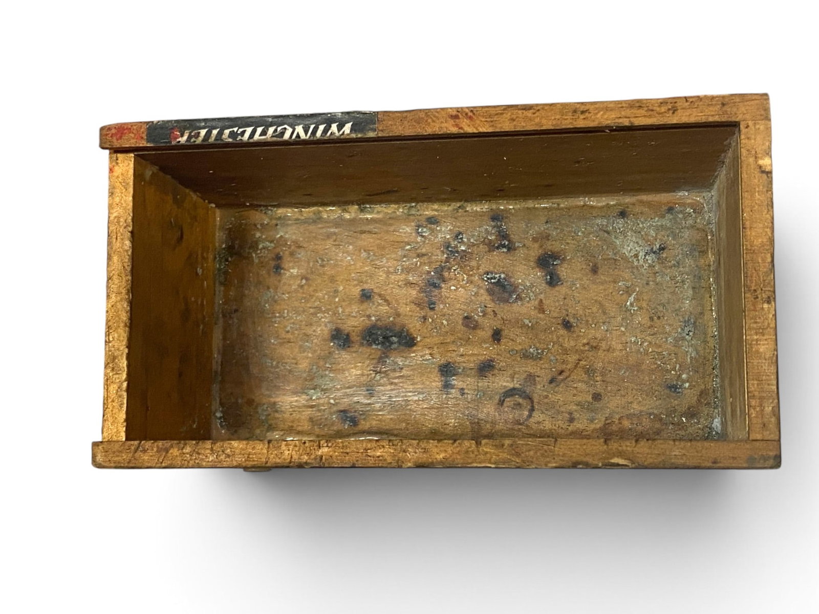 Collectors .22 CAL. Winchester Wood Box with Sliding Lid - 6