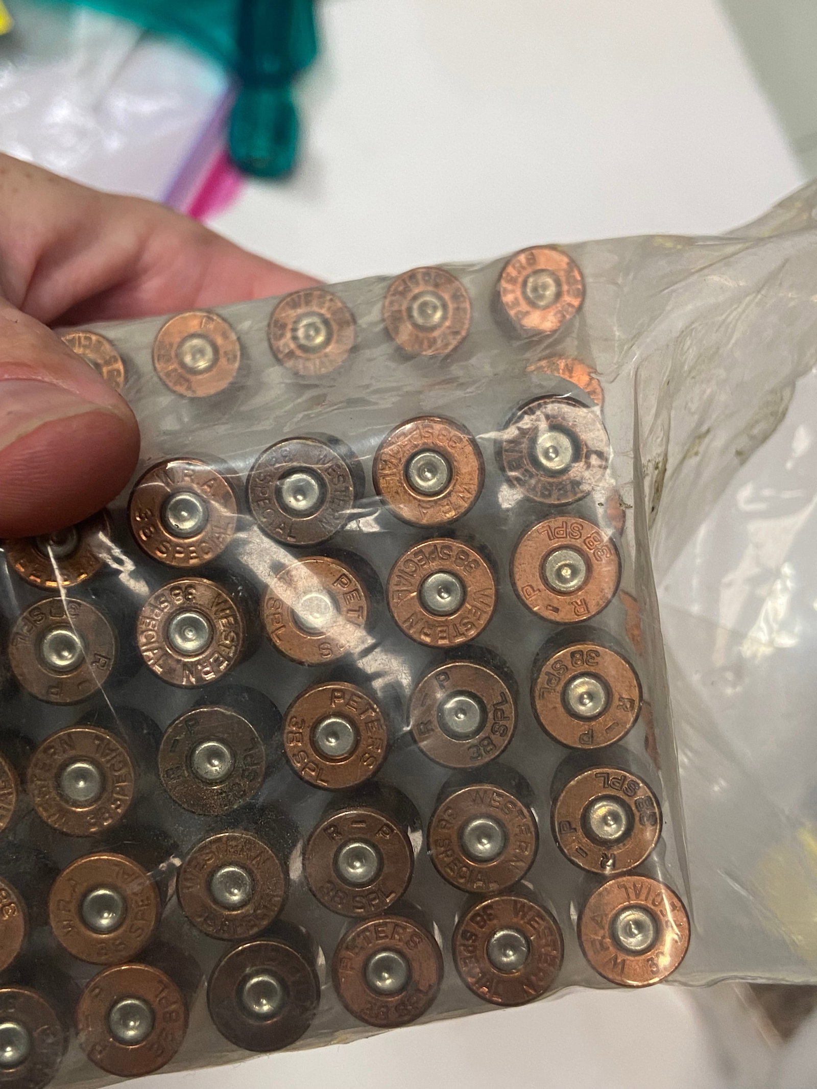100rds. of Vintage .38 SPECIAL Shot Copper Washed Cases for Reloading - 2
