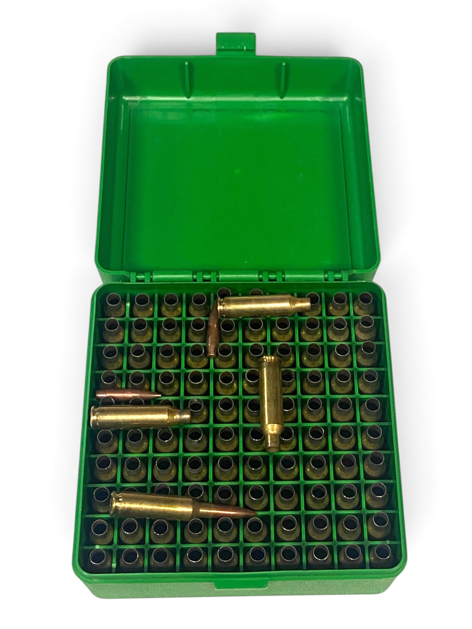 100qty. of 6.5 CREEDMOOR Quality Shot Brass for Reloading in Case w/ Extras: All appears to be in good, once shot condition. Good quality brass for reloading.