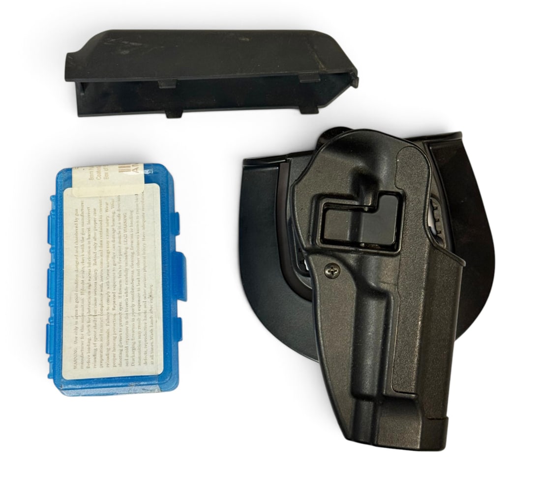 50rd. Reloading Plastic Case, Beretta 92 Holster and Magpul CTR 0.25" Cheek Riser: See Photo(s)
