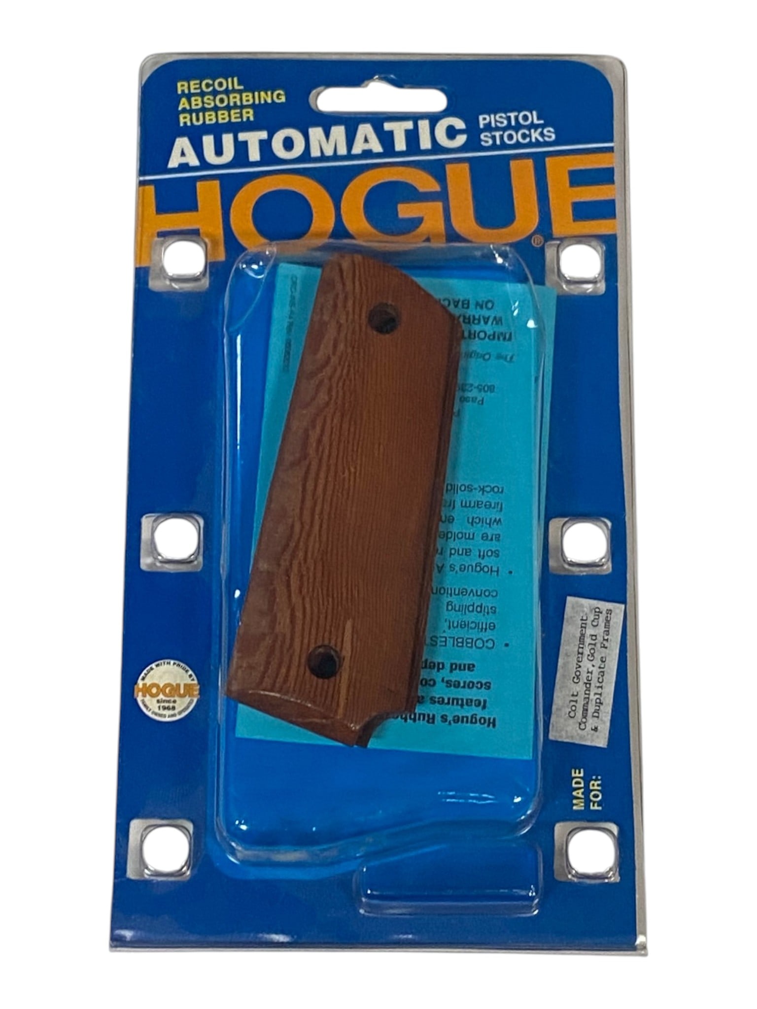 Hogue - 1911 Grips: Colt Government, Commander, Gold Cup & Duplicate Frames