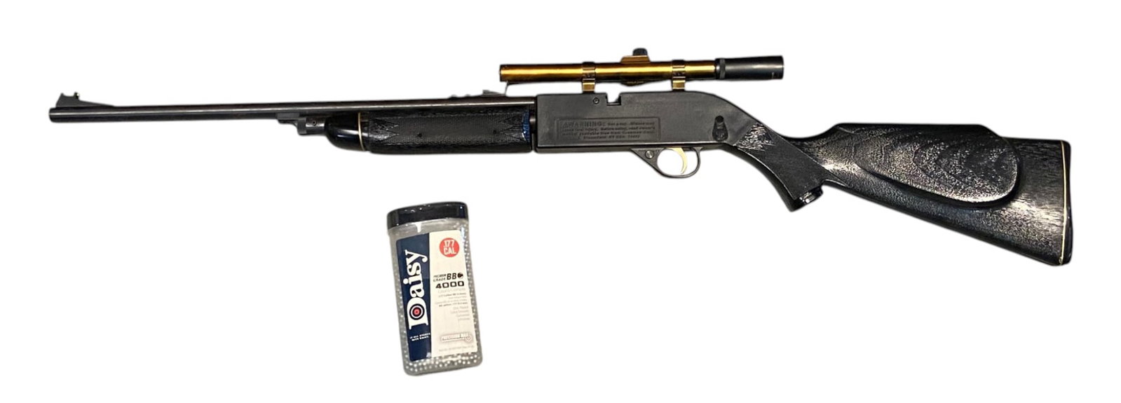 Crosman 66 Powermaster .177 CAL (4.5mm) BB Gun with Scope and BBs: Working condition.