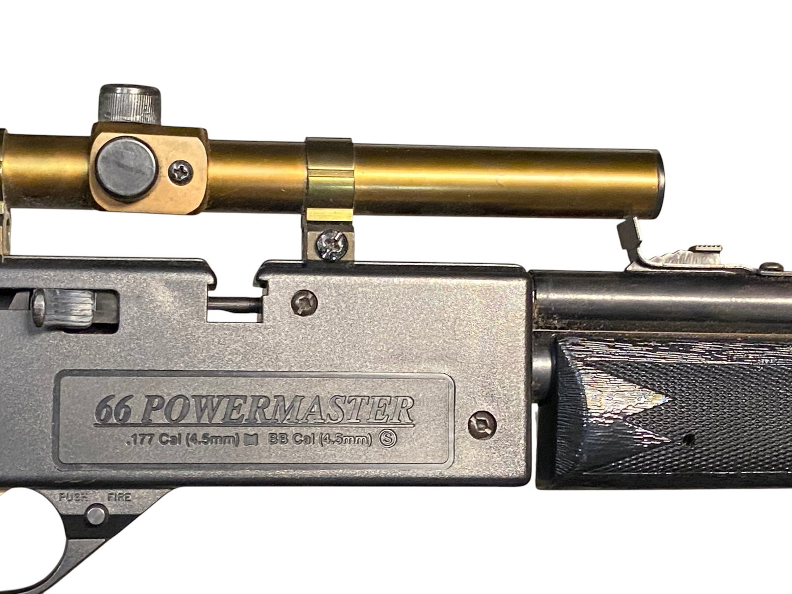 Crosman 66 Powermaster .177 CAL (4.5mm) BB Gun with Scope and BBs - 9
