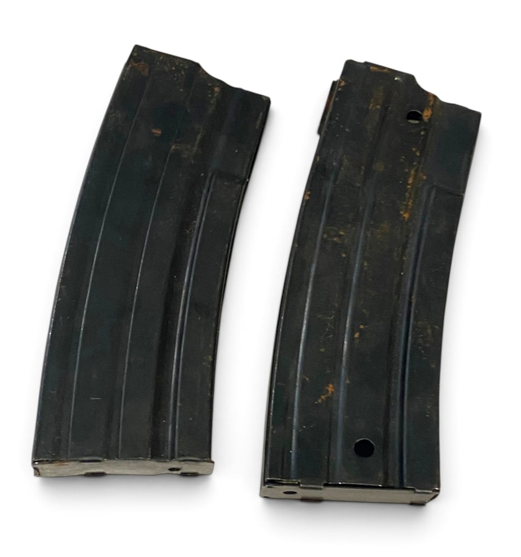 (2) RUGER MINI-14 (30-Round) Blued Steel Magazines: Aftermarket Production